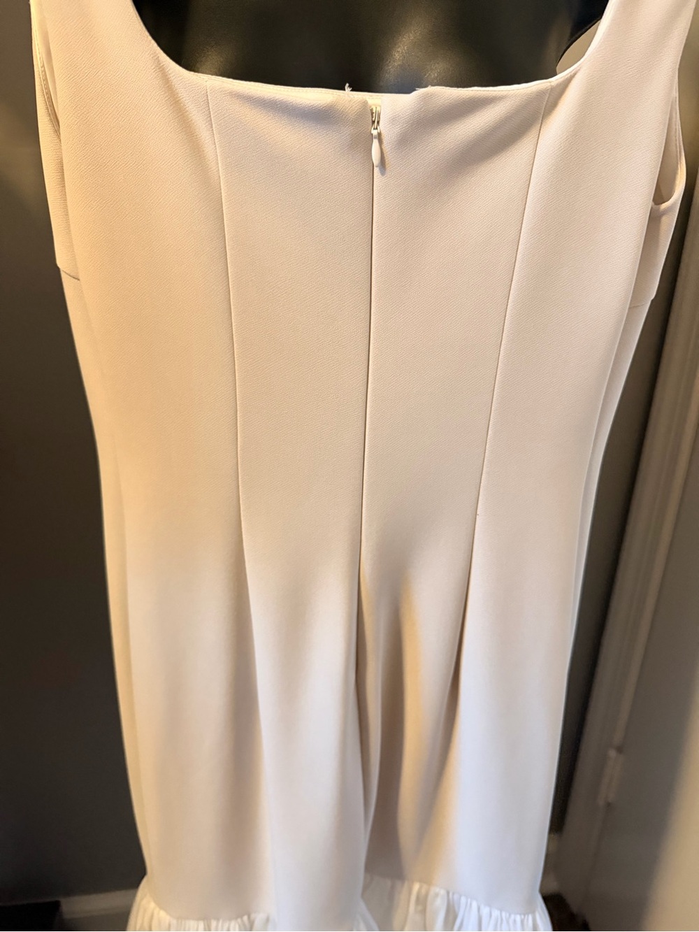 BHLDN Ivory Square-Neck Trumpet Midi Wedding Dress - Picture 8 of 10